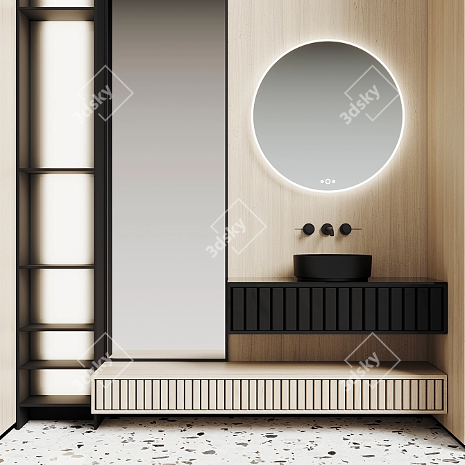 Modern Wash Basin 3D model image 1