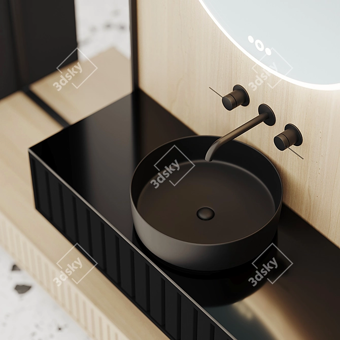 Modern Wash Basin 3D model image 2