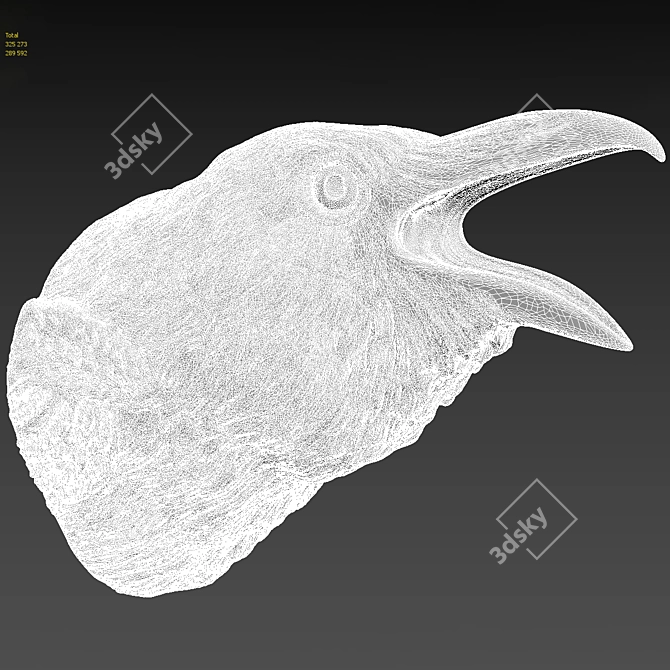 Elegant Raven Wall Decor 3D model image 8