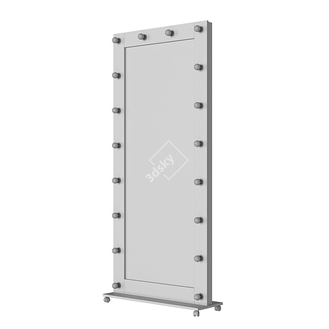 180cm Height GM Mirror: Professional Makeup Mirror 3D model image 4