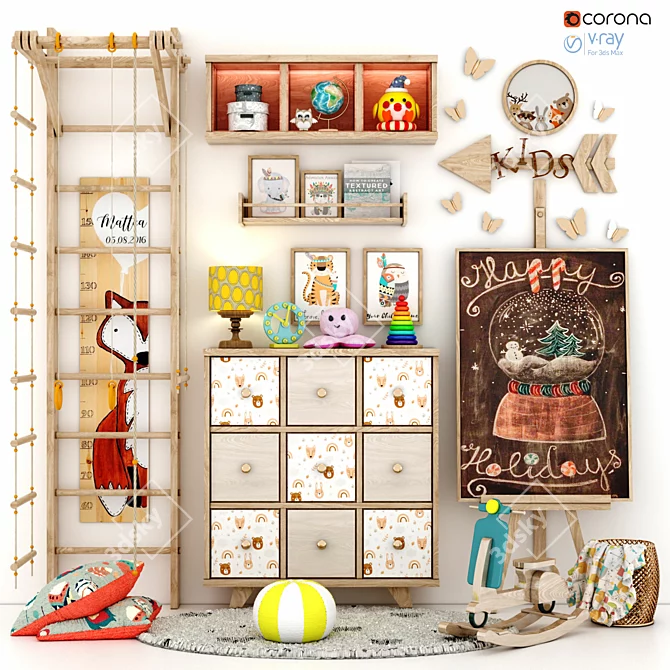 Dreamy Haven Childroom Decor 3D model image 1