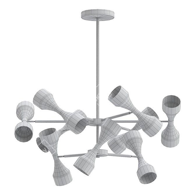 Elegant Eichholtz Cordero Chandelier 3D model image 2