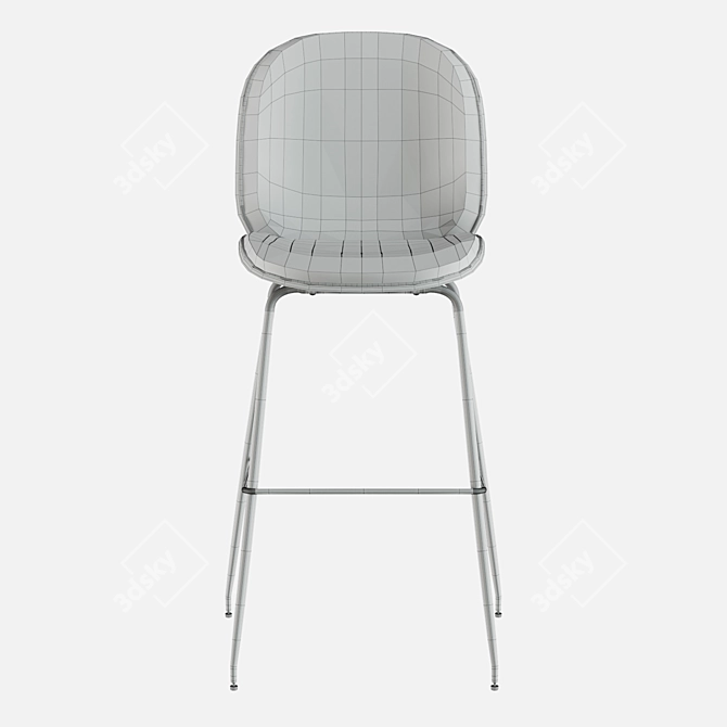 Beetle PU Bar Stool Set 3D model image 5