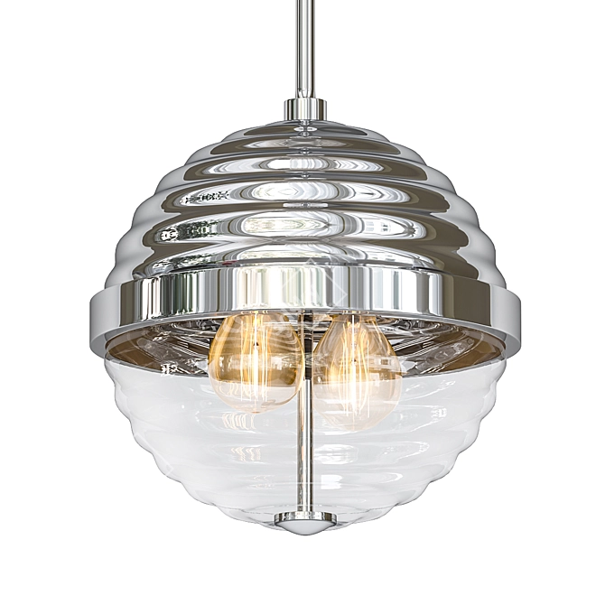 Hudson Valley Easton 10: Stylish Nickel Mini Pendant 3D model image 2
