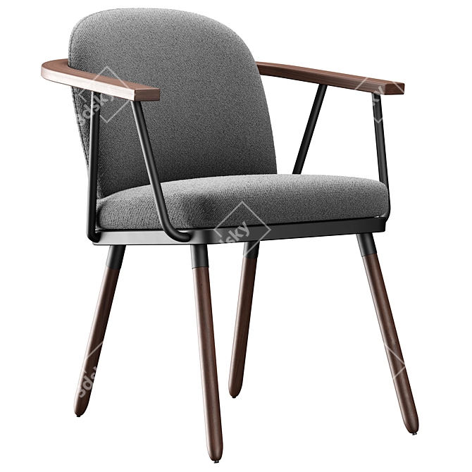 Elegant AKKA Chair: Stylish, Comfortable 3D model image 1