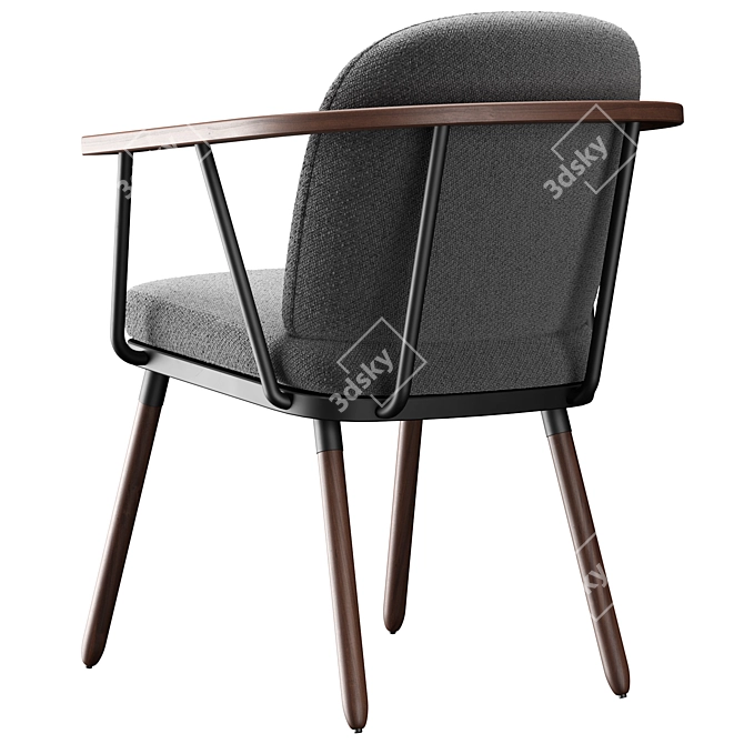 Elegant AKKA Chair: Stylish, Comfortable 3D model image 3