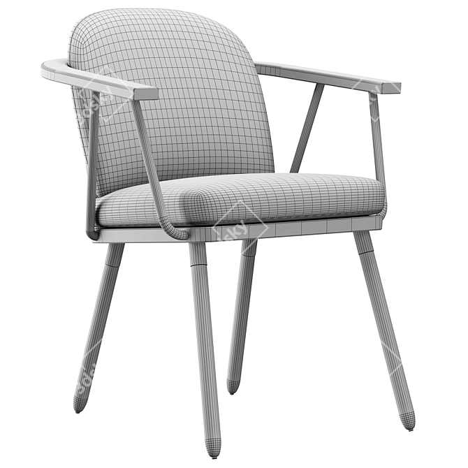 Elegant AKKA Chair: Stylish, Comfortable 3D model image 4