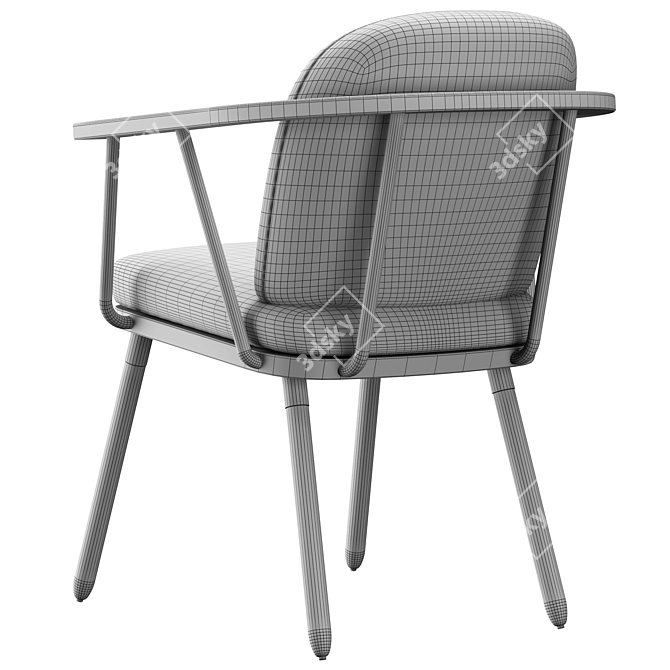 Elegant AKKA Chair: Stylish, Comfortable 3D model image 6
