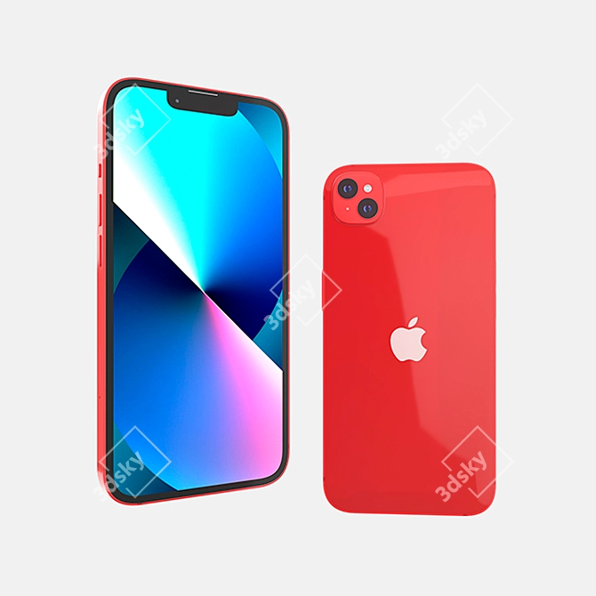 Title: Sleek iPhone 13: Perfect Mobile Marvel 3D model image 2