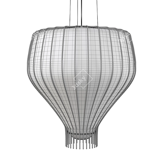 Modern Elegant Fabbian Saya Chandelier 3D model image 2