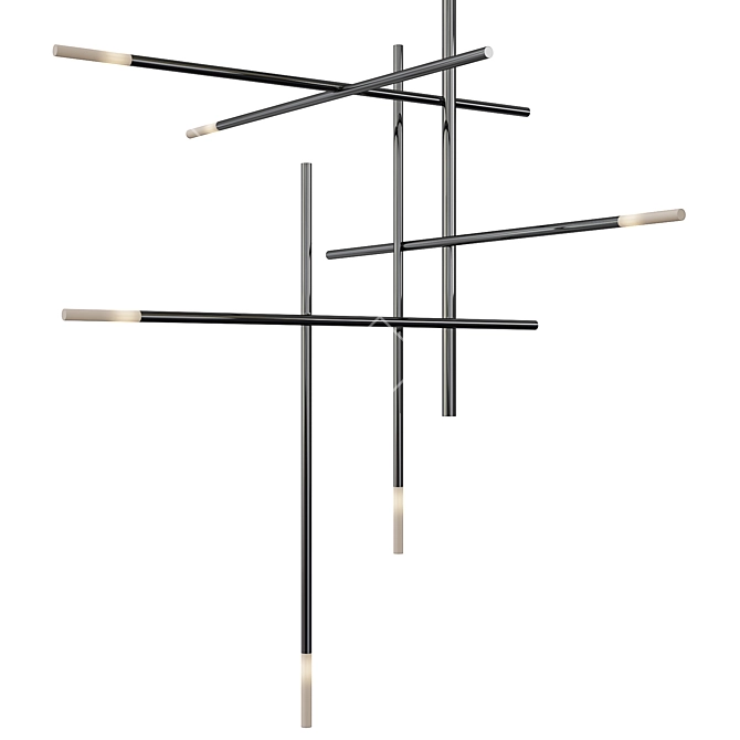 Elegant Kitami Chandelier 3D model image 1