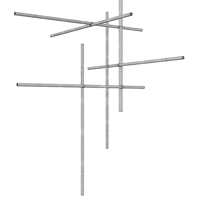 Elegant Kitami Chandelier 3D model image 2