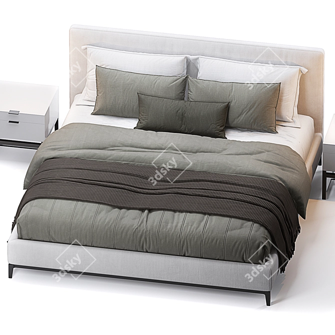 Modern Scandinavian Design: Andersen Bed 3D model image 3