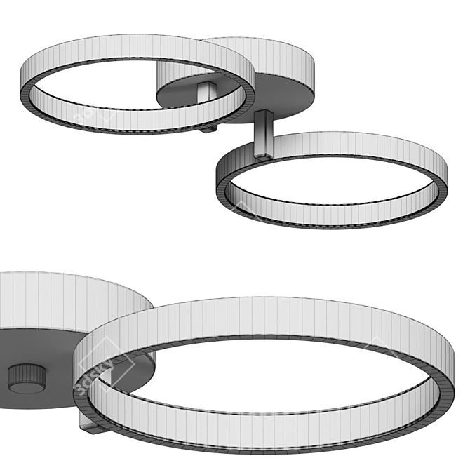 Modern LED Ceiling Light 3D model image 3