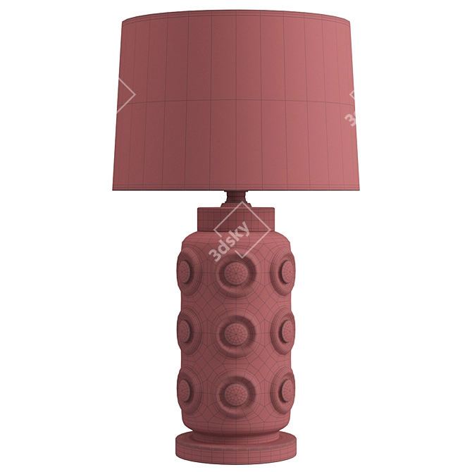 Golden Dots Ceramic Table Lamp 3D model image 3