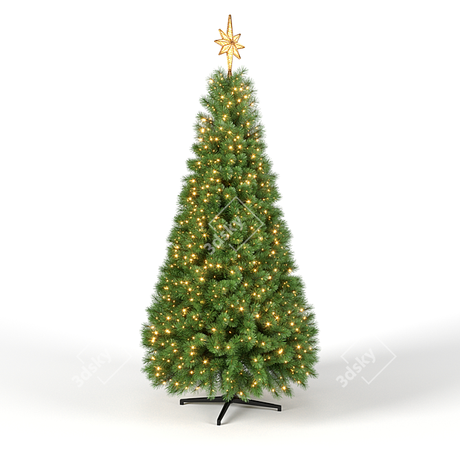 Animated Christmas Tree - 275cm 3D model image 5