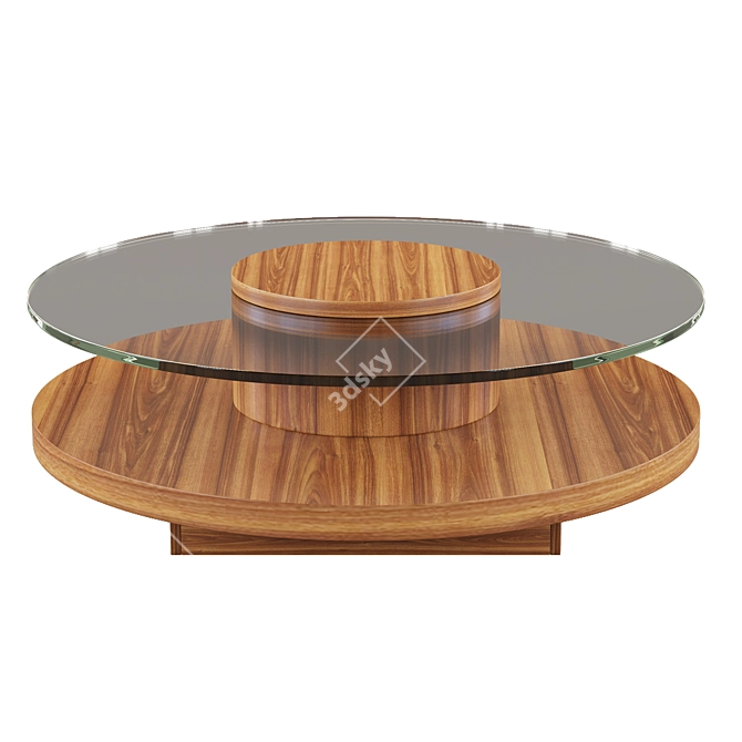 Elegant Nut Coffee Table 3D model image 2