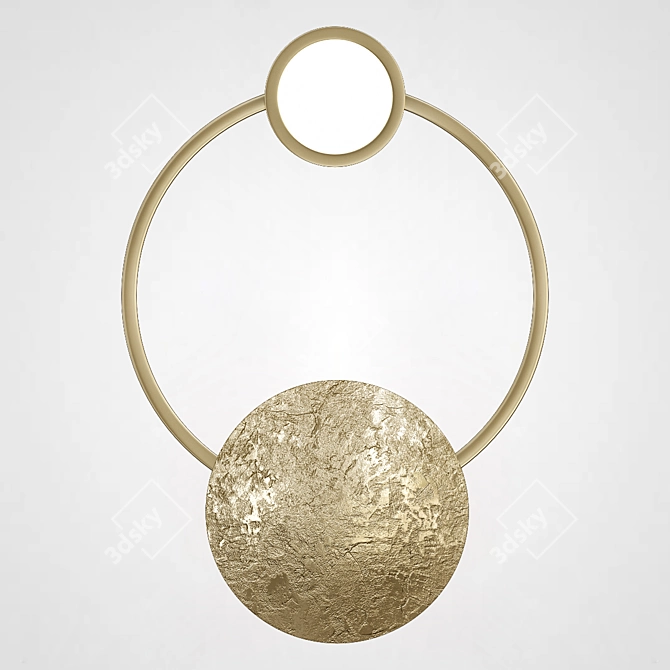 Vintage Industrial Pendant Light 3D model image 3