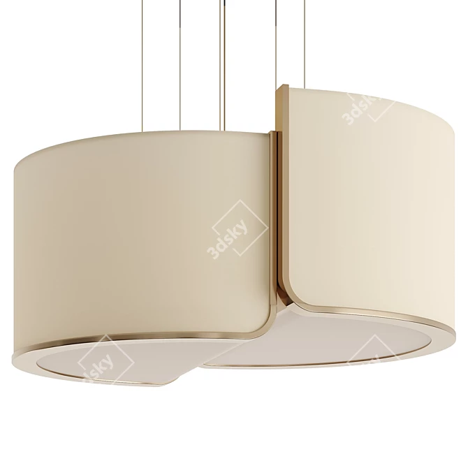 Fendi Heron 2022.1: Luxe Gold Chandelier 3D model image 4