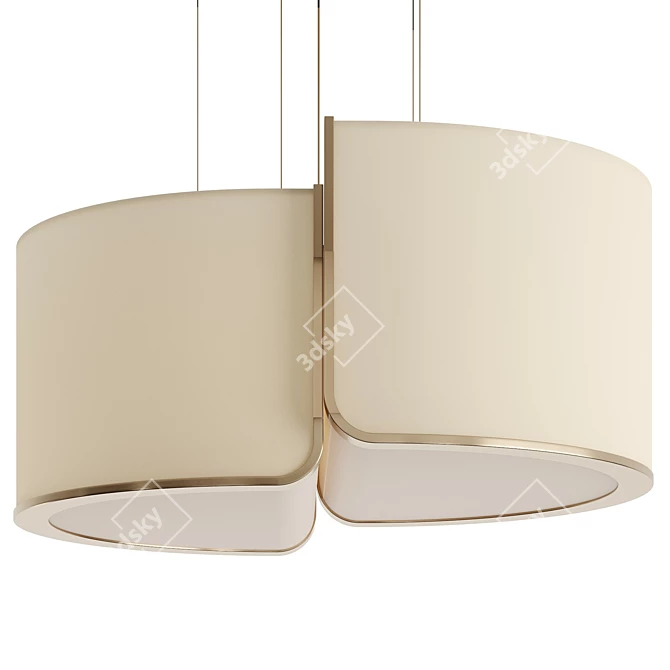 Fendi Heron 2022.1: Luxe Gold Chandelier 3D model image 5