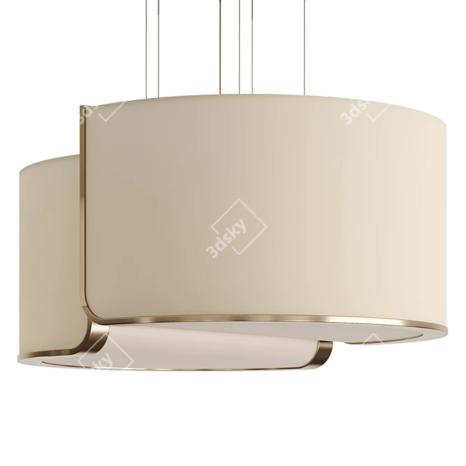 Fendi Heron 2022.1: Luxe Gold Chandelier 3D model image 1