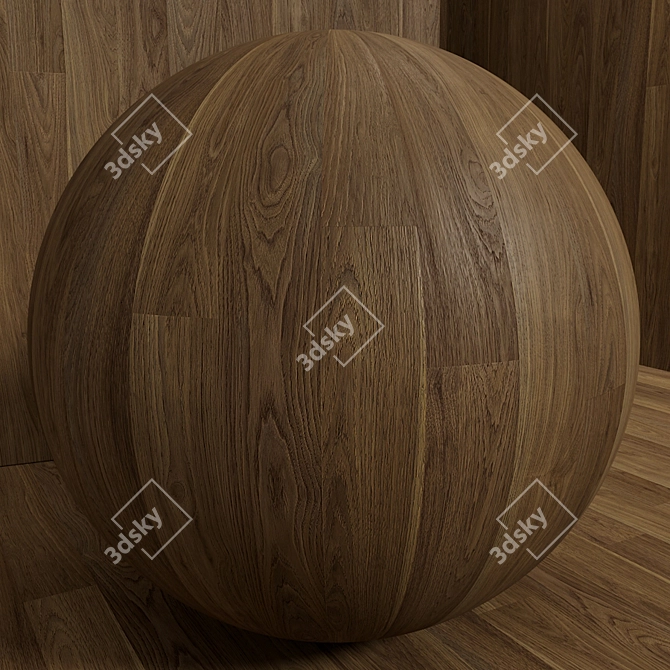 Seamless Chestnut Wood Box Set 3D model image 2