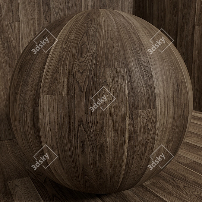 Seamless Chestnut Wood Box Set 3D model image 5