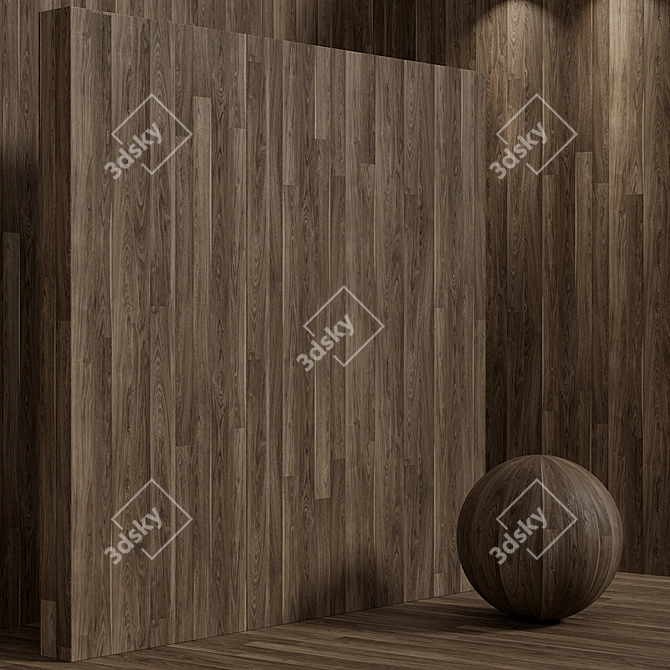 Seamless Chestnut Wood Box Set 3D model image 6