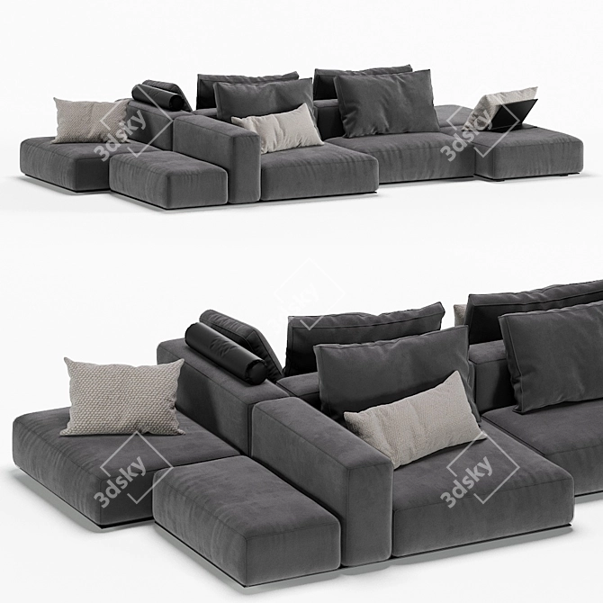 Westside Modular Sofa: Versatile Elegance for Any Space 3D model image 3