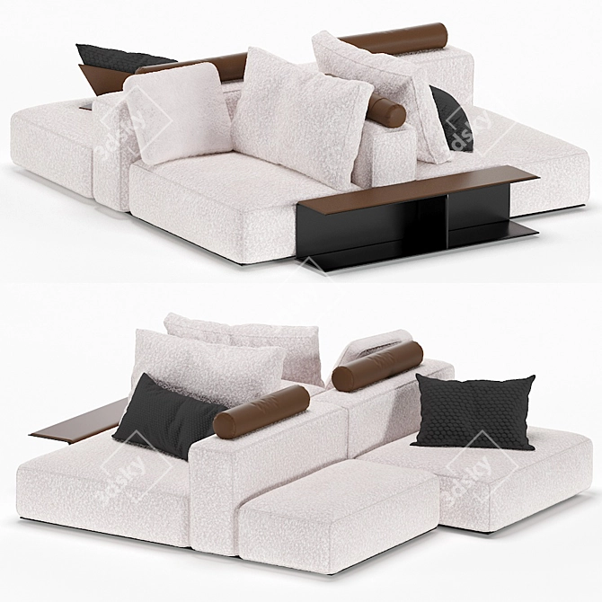 Westside Modular Sofa: Versatile Elegance for Any Space 3D model image 4