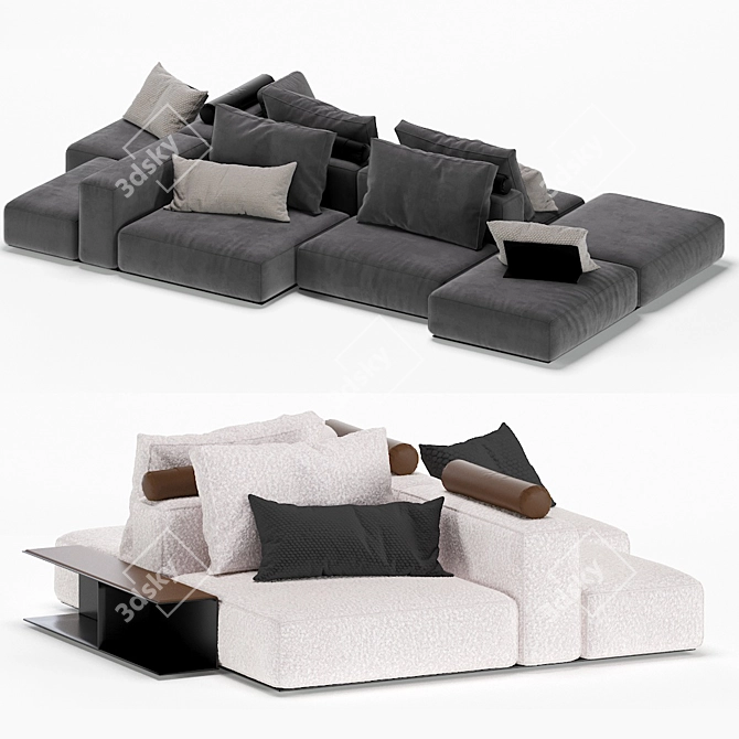 Westside Modular Sofa: Versatile Elegance for Any Space 3D model image 6