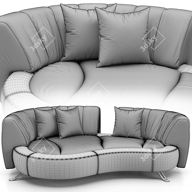 Modern Desede DS-164/29 Sofa 3D model image 7