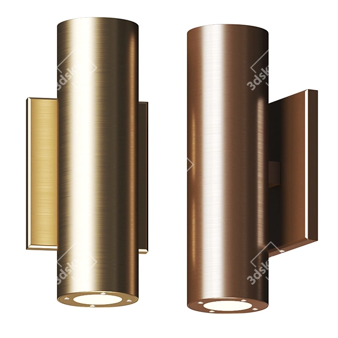 Caliber Outdoor LED Wall Sconce 3D model image 1