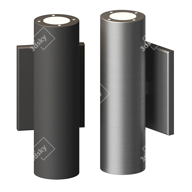 Caliber Outdoor LED Wall Sconce 3D model image 3
