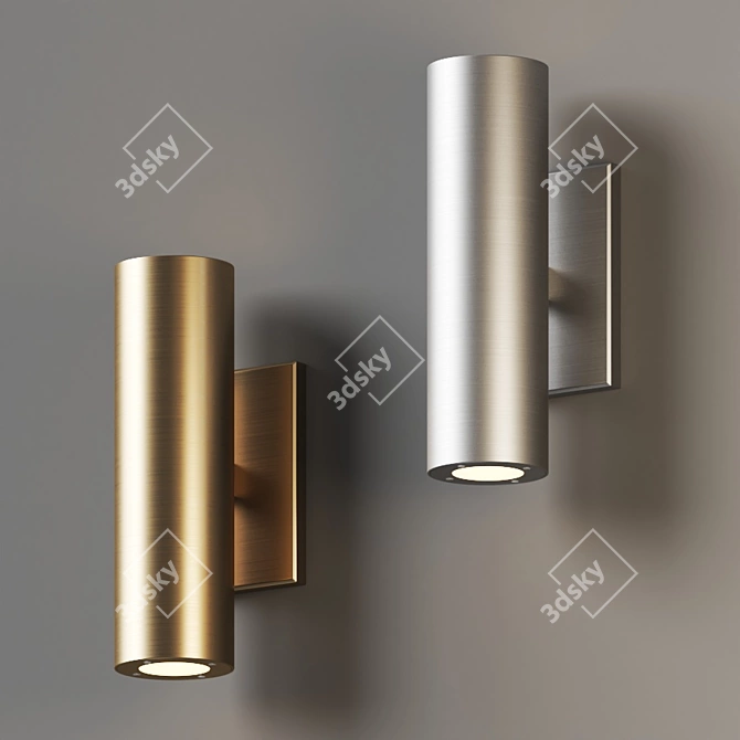 Caliber Outdoor LED Wall Sconce 3D model image 4