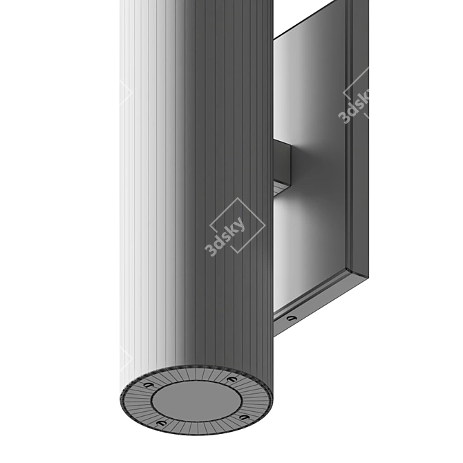 Caliber Outdoor LED Wall Sconce 3D model image 5