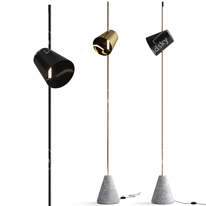 Elegant Cupido Floor Lamp by Karman 3D model image 1