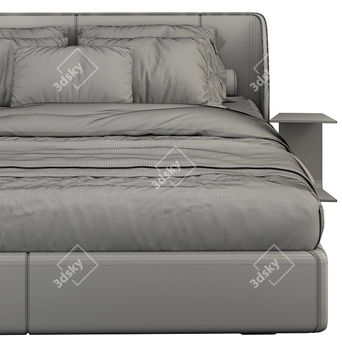 Elegant Minotti Reeves Bed 3D model image 5