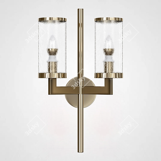 K&W Liaison Double Arm Sconce 3D model image 3