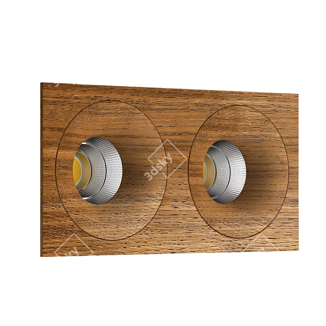 Rustic Wood Loft Pendant 3D model image 4
