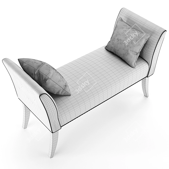 Elegant GOYA Sofa 3D model image 4