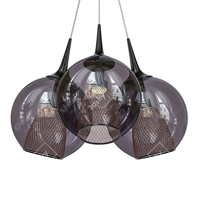 Zin 21 LED Multi Light Pendant 3D model image 1