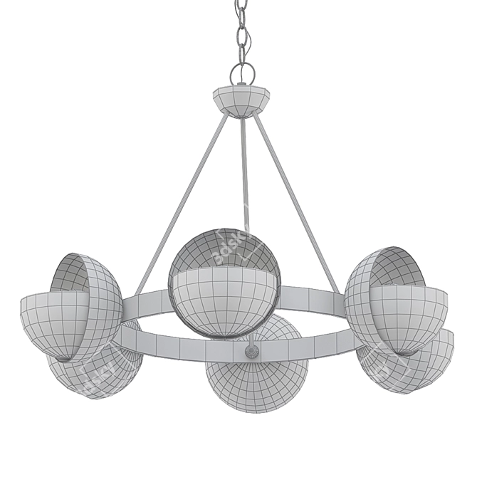 Sunset Blvd 29" Chandelier 3D model image 2
