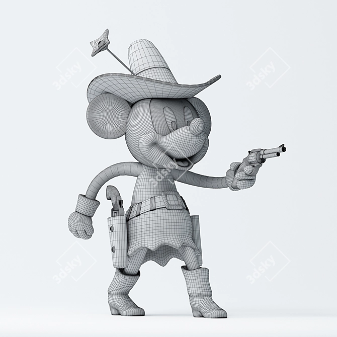 Vray Render of Mickey Mouse 3D model image 2