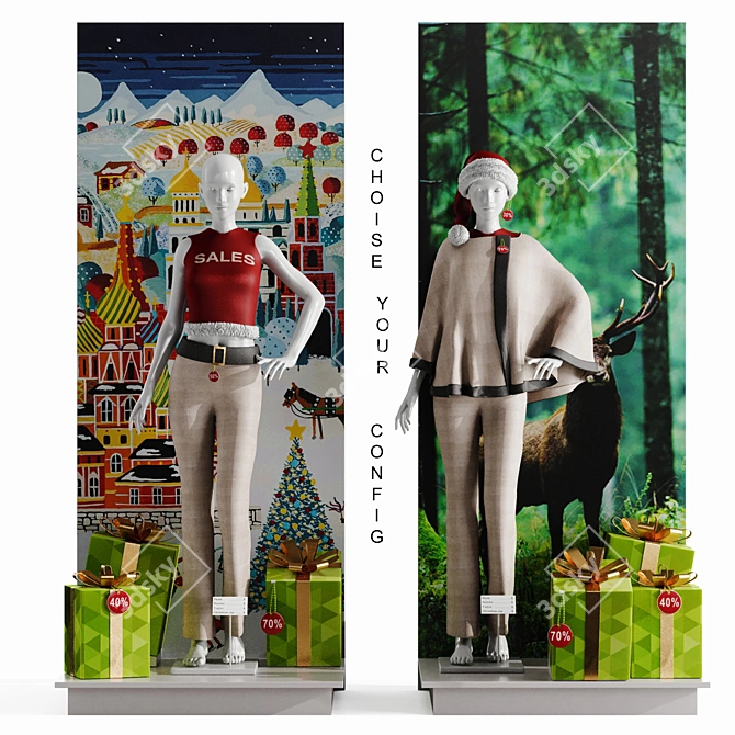 Fashion Shop: Podiums, Mannequins & Gifts 3D model image 3