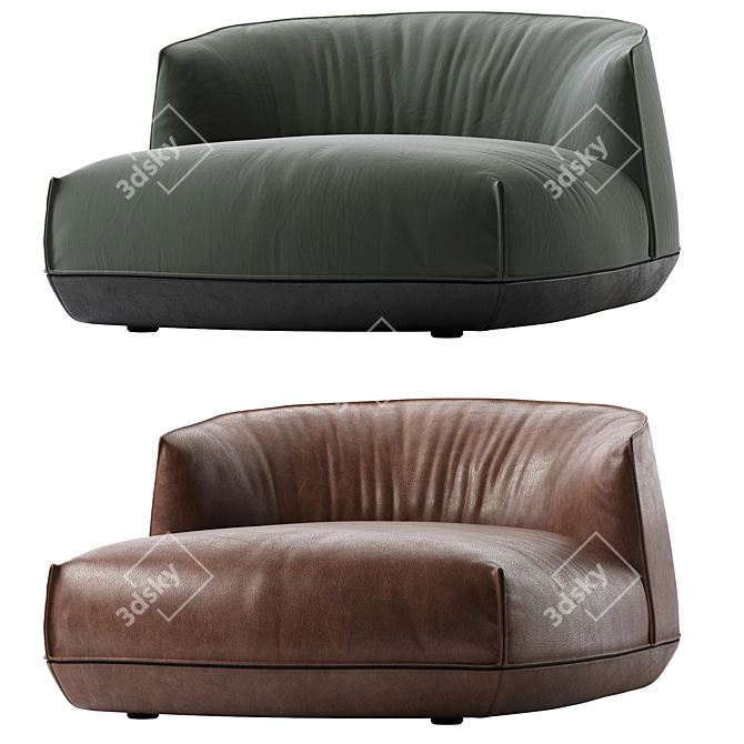 Sleek Brioni Daybed: Stylish, Versatile, and Luxurious 3D model image 6