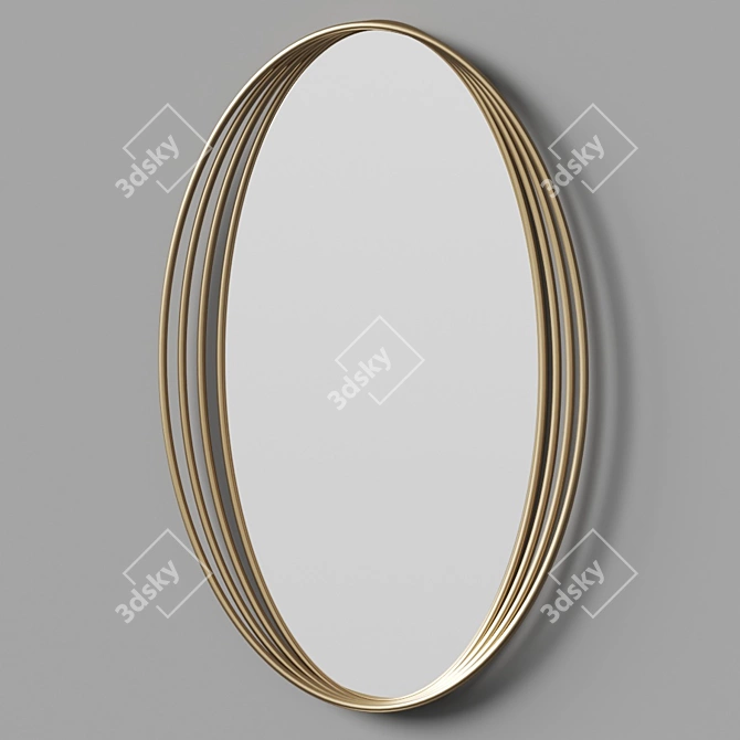 Elegant Sculpted Wall Frame 3D model image 3