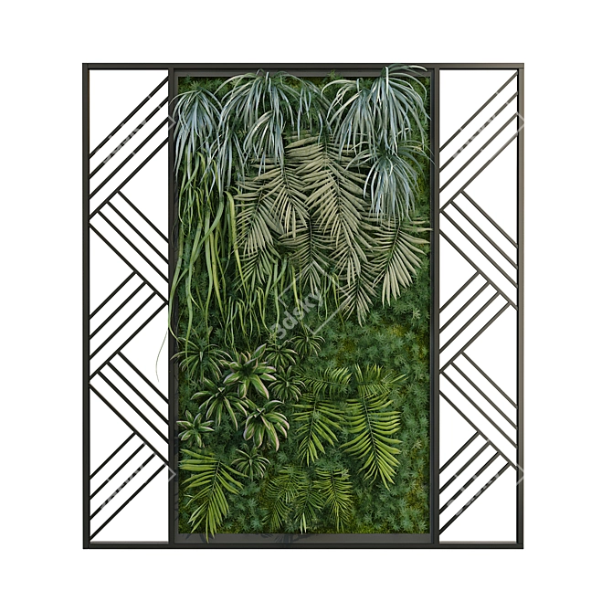 Lush Greens Vertical Plant Set 3D model image 2