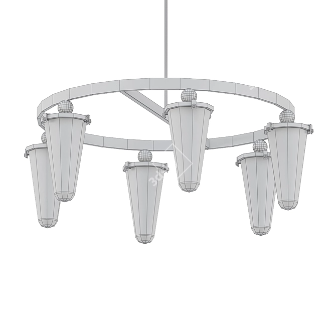 Elegant Russe 32 Chandelier 3D model image 2