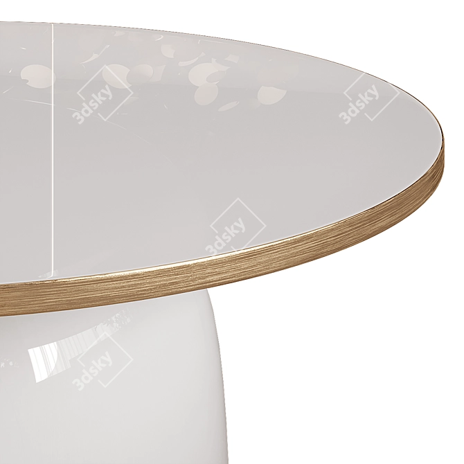 Elegant Round Coffee Table 3D model image 2